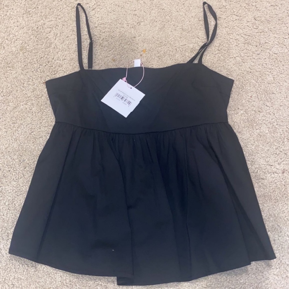 peplum black top